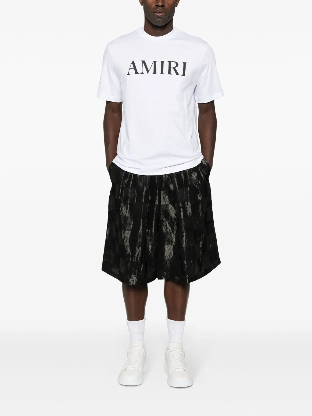 Tricou Amiri cu Logo Cauciucat