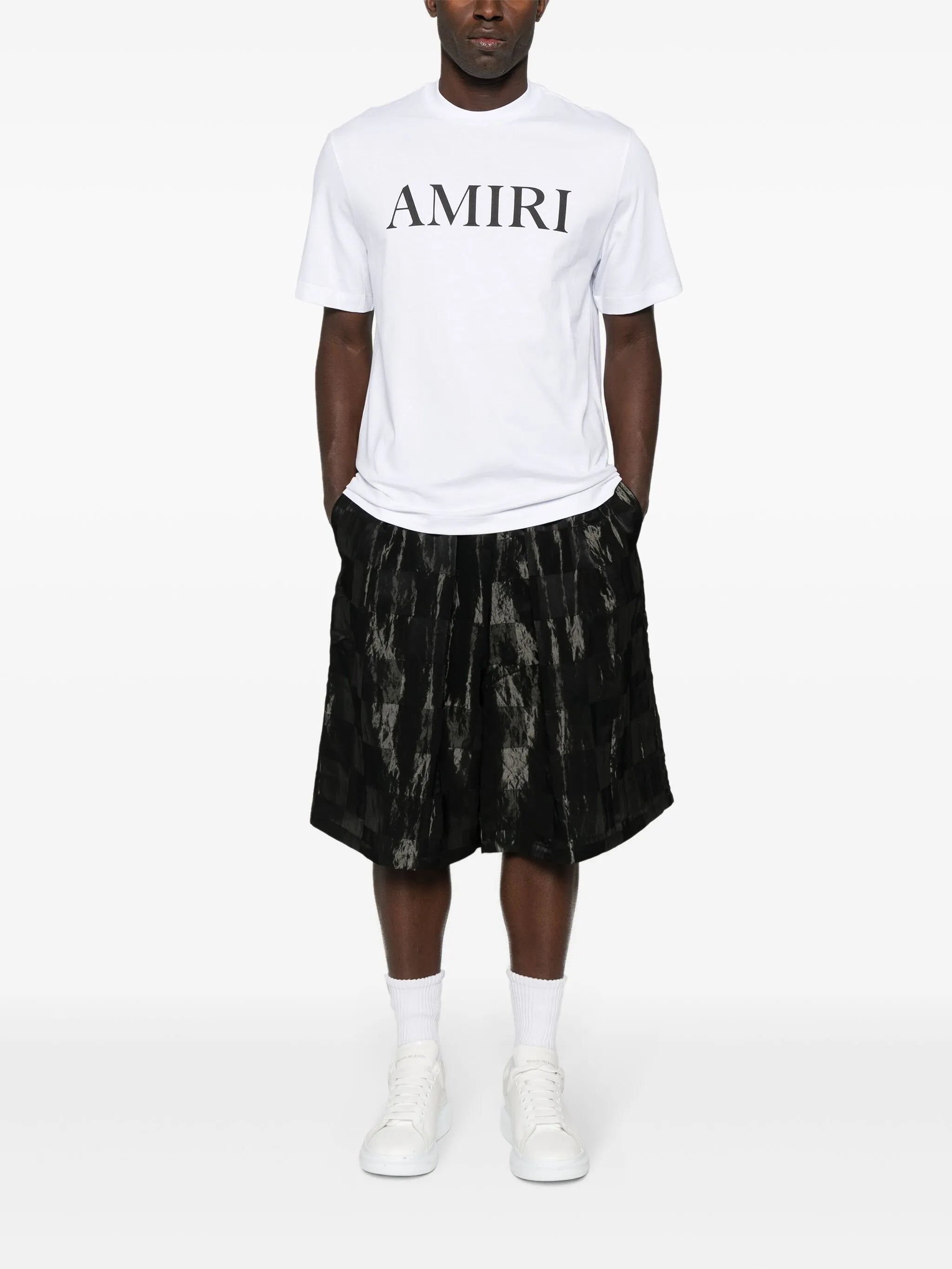 Tricou Amiri cu Logo Cauciucat