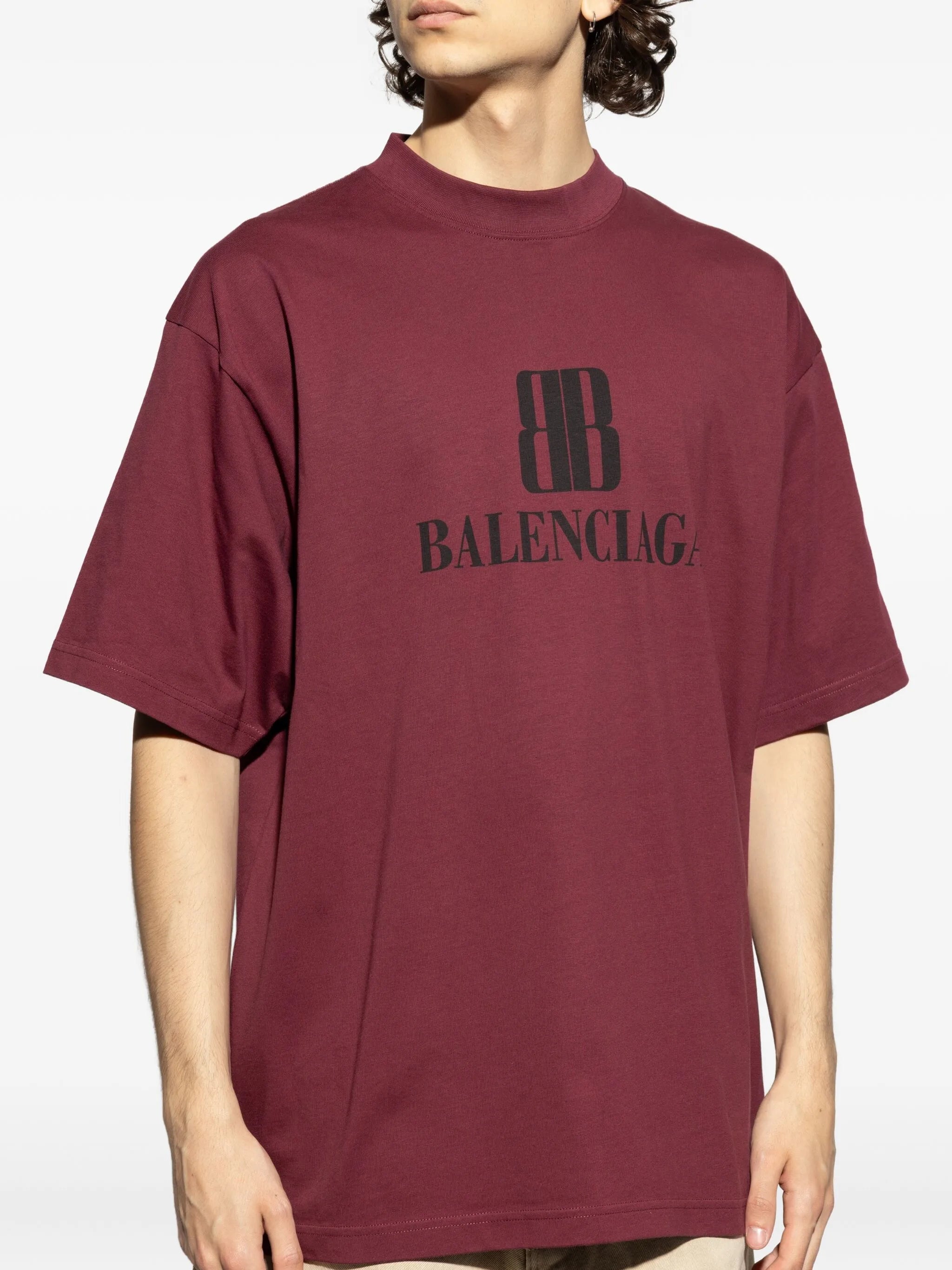 Tricou Balenciaga cu Logo Imprimat