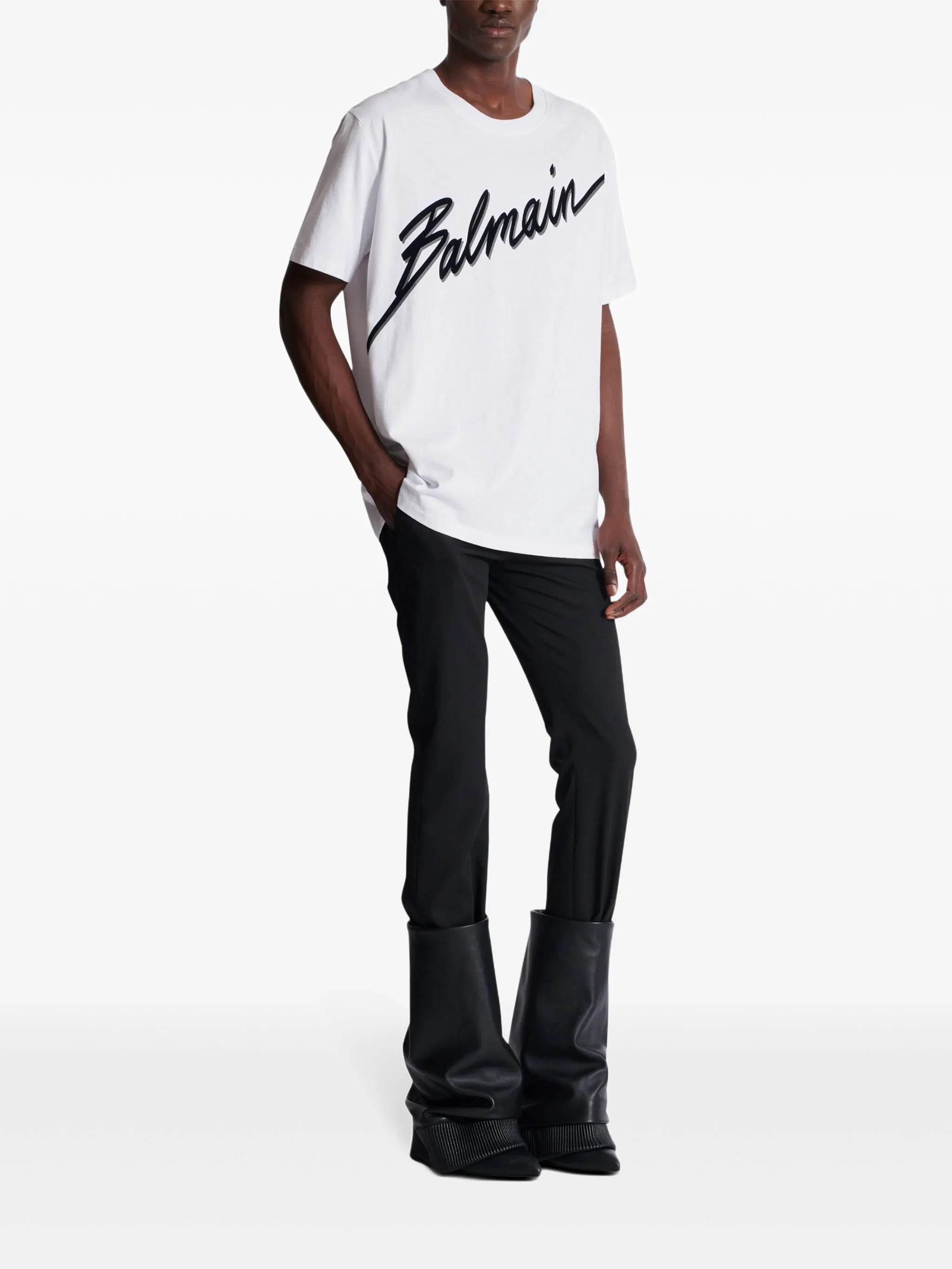 Tricou Balmain cu Logo Imprimat