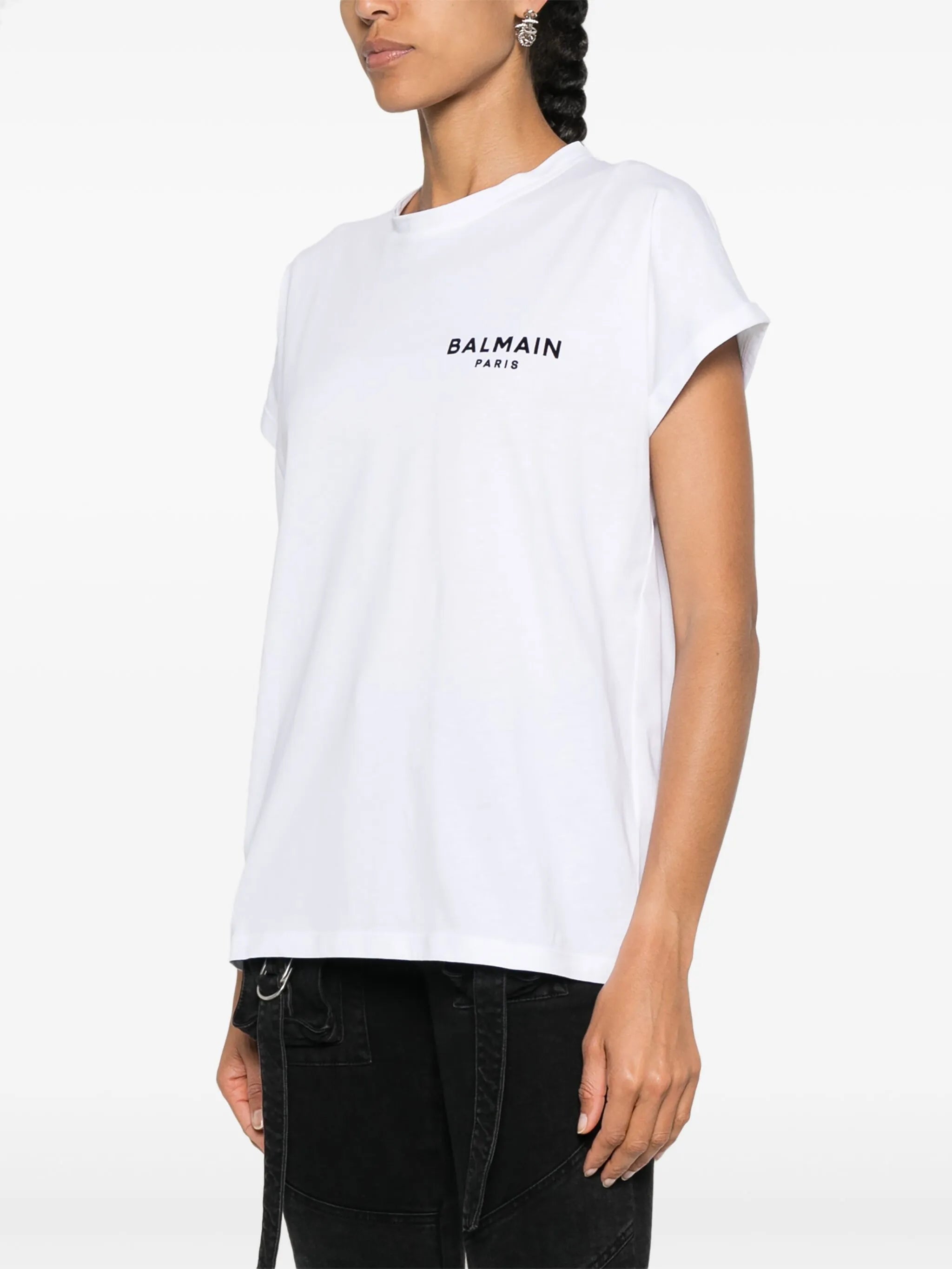 Tricou Balmain cu logo flocked