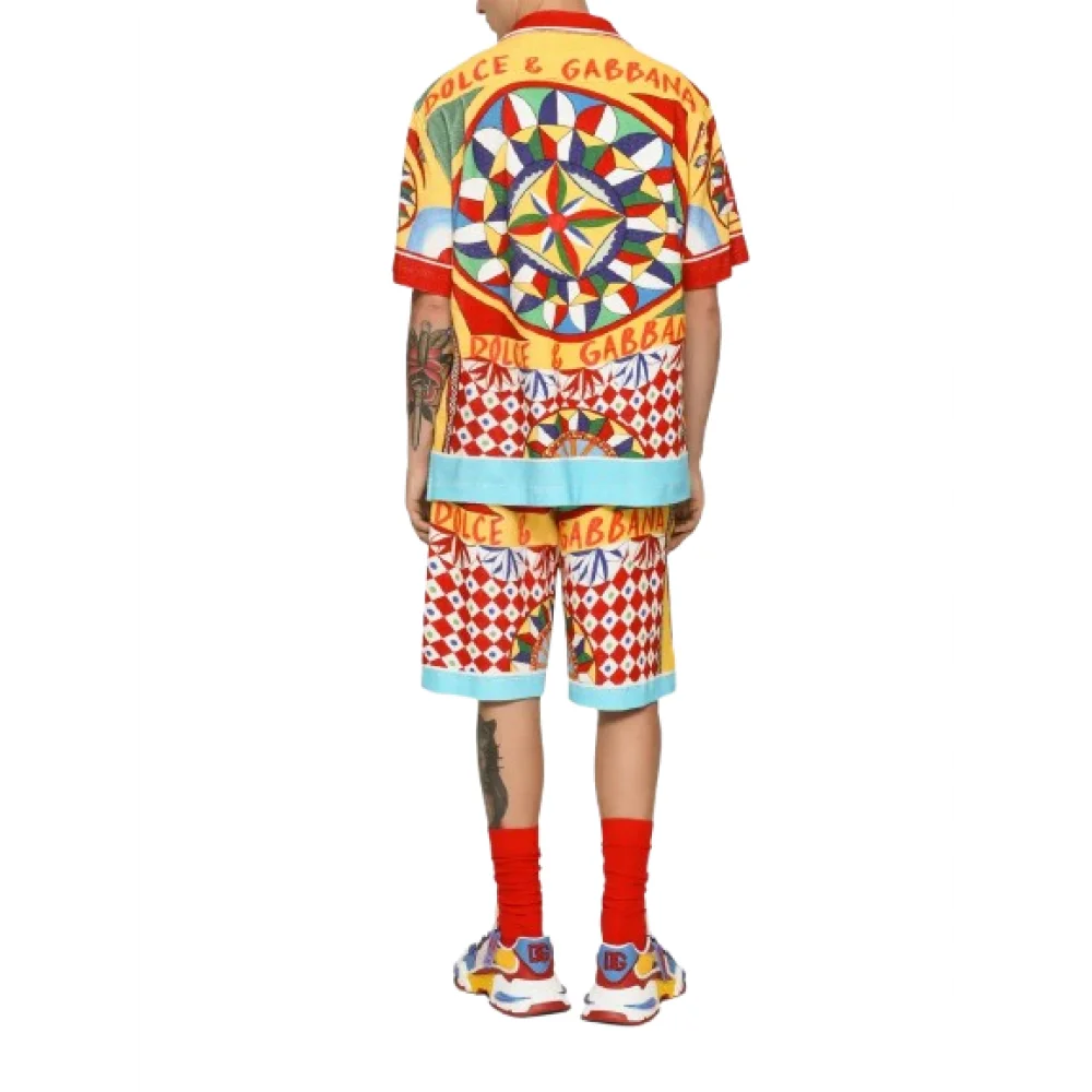 Tricou Dolce & Gabbana Bowling shirt multicolor