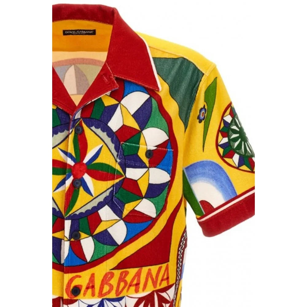 Tricou Dolce & Gabbana Bowling shirt multicolor