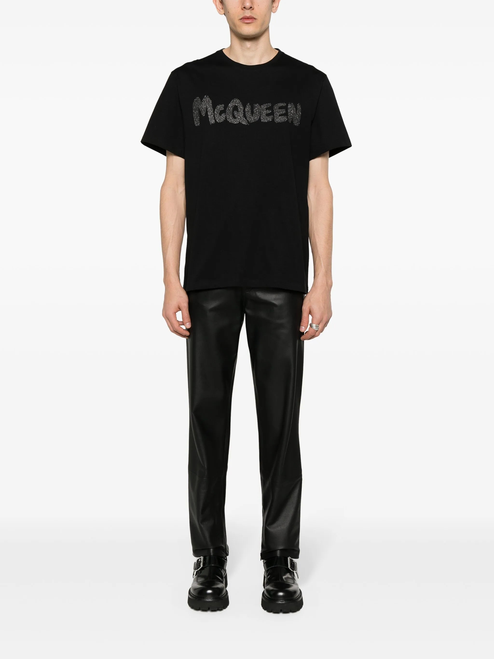 Tricou Alexander McQueen cu logo imprimat