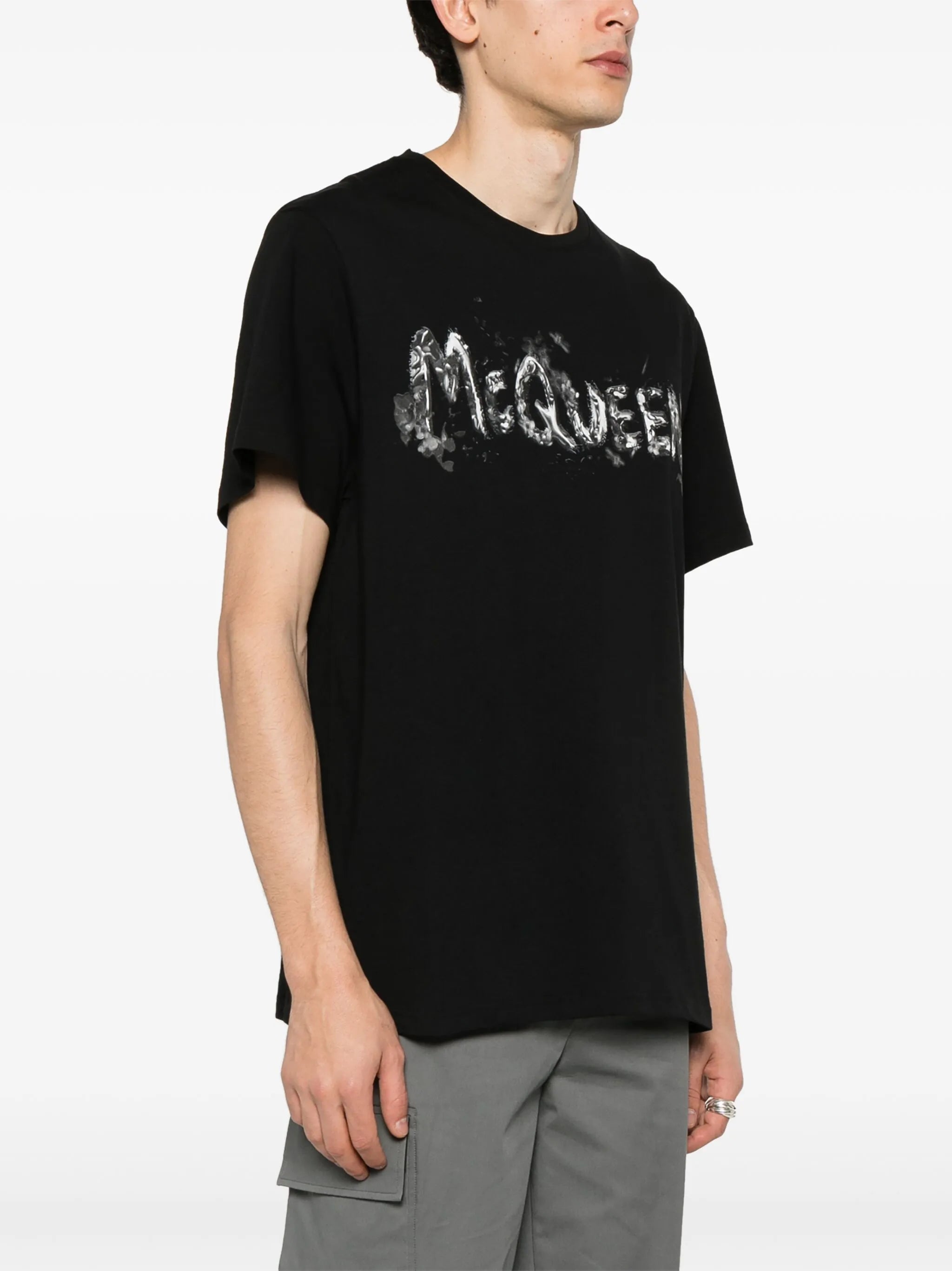 Tricou Alexander McQueen cu logo imprimat